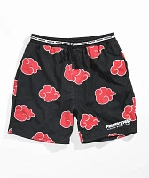 Primitive x Naruto Shippuden Akatsuki Black Mesh Shorts | Arden Fair