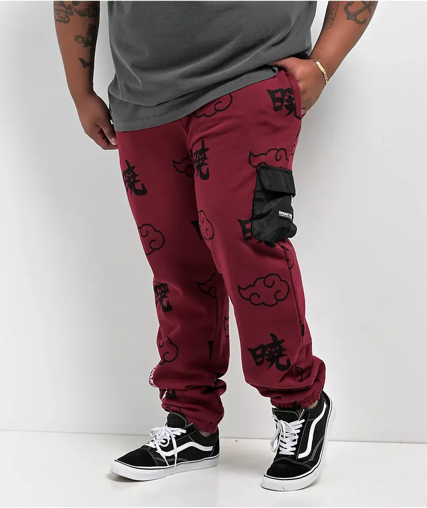 Primitive x Naruto Shippuden Akatsuki Red Sweatpants | Pueblo Mall
