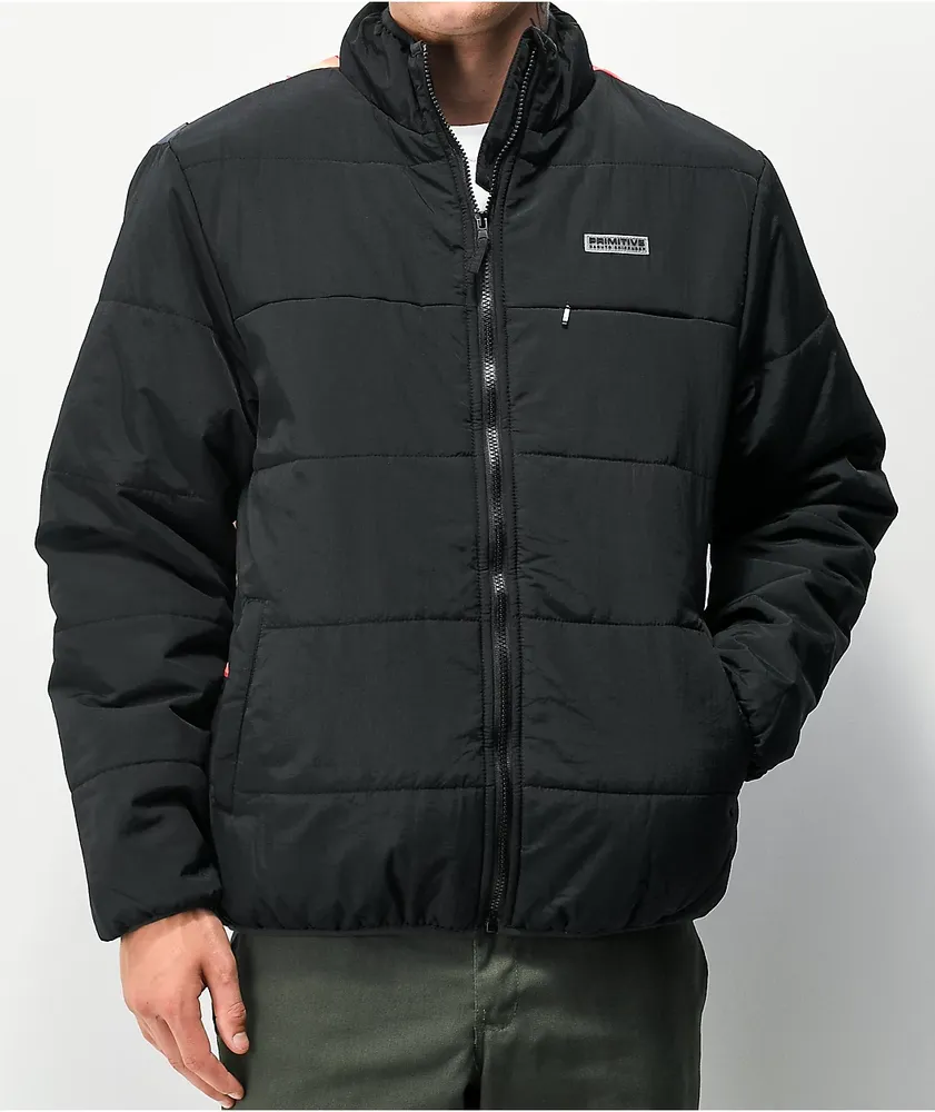 Primitive x Naruto Shippuden Black Puffer Jacket | Arden Fair