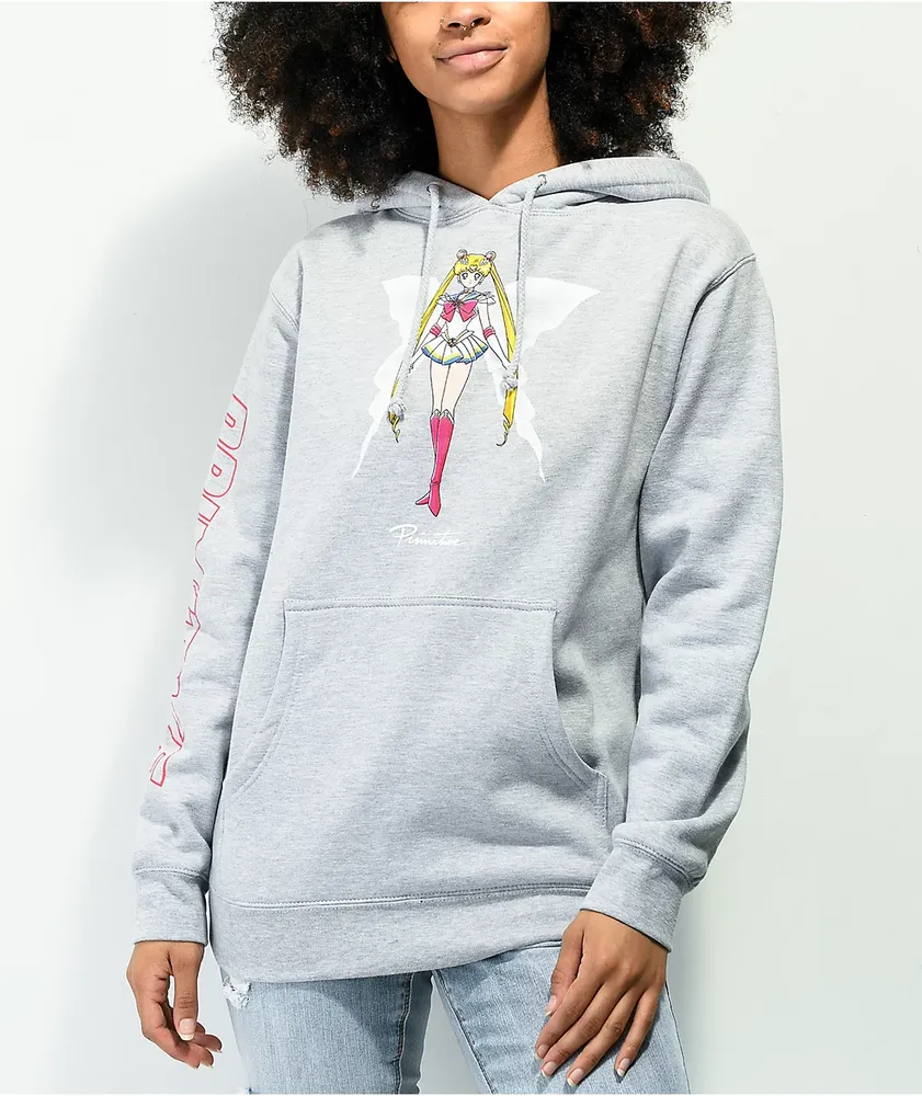 Primitive x Sailor Moon Super Grey Hoodie | Liberty Center