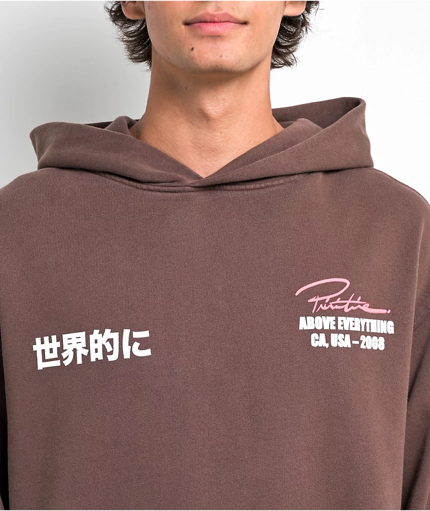 Primitive x Shaka Wear Takeover Brown Heavyweight Hoodie | Arden Fair