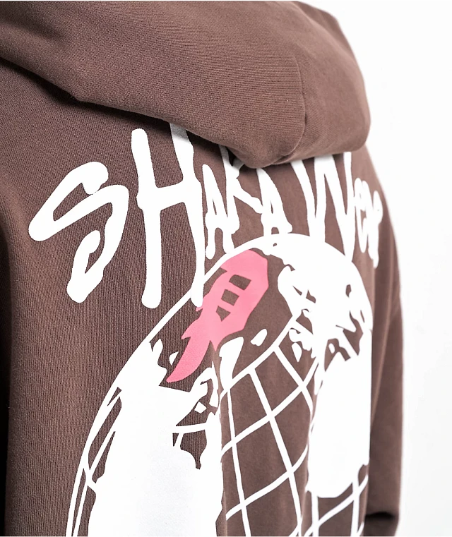 Primitive x Shaka Wear Takeover Brown Heavyweight Hoodie | Arden Fair