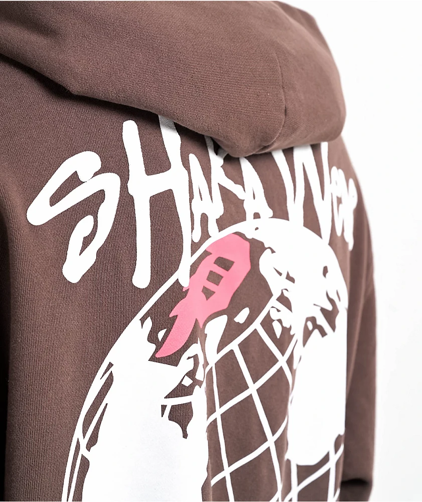 Primitive x Shaka Wear Takeover Brown Heavyweight Hoodie | Arden Fair