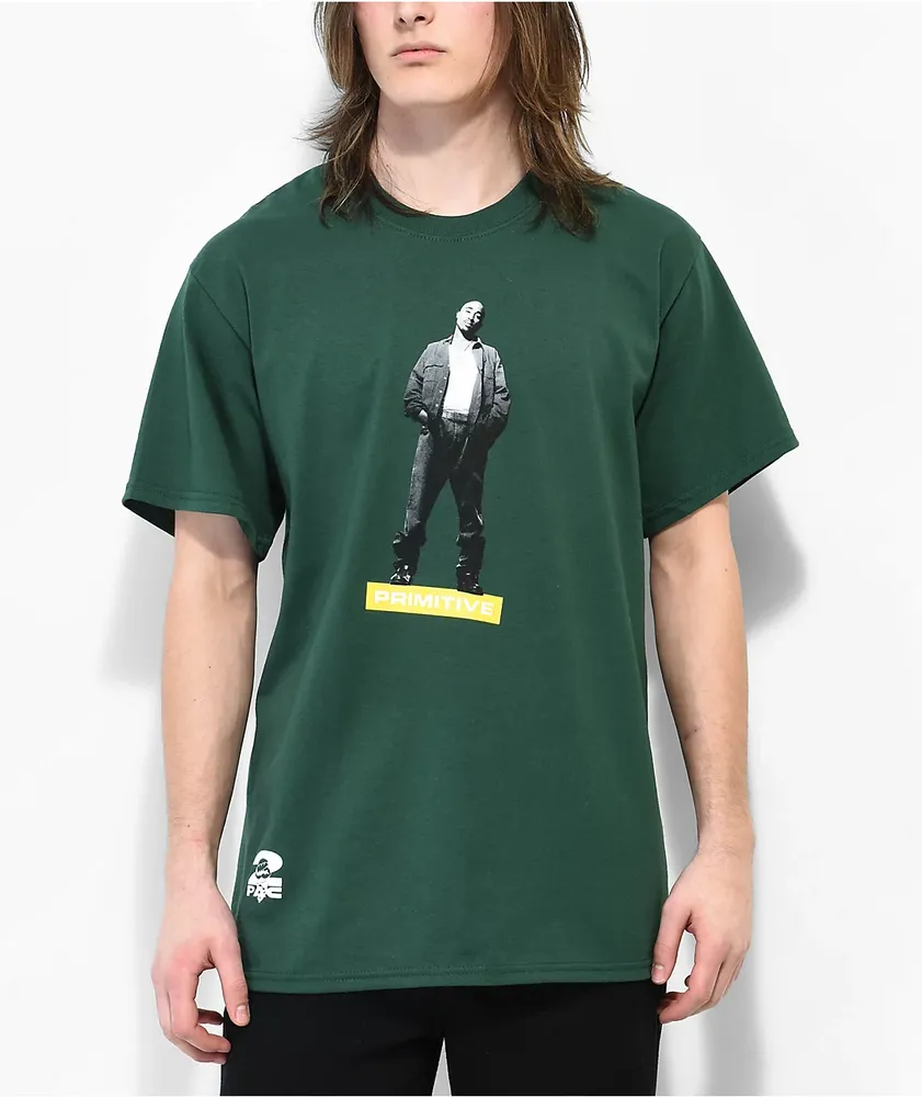 Primitive x Tupac Posted Green T Shirt Hamilton Place