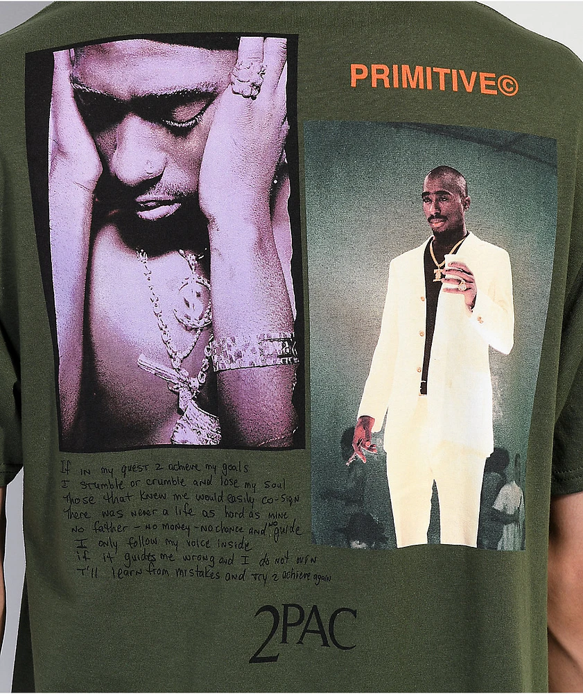 Primitive x Tupac Voice Army Green T-Shirt | Connecticut Post Mall