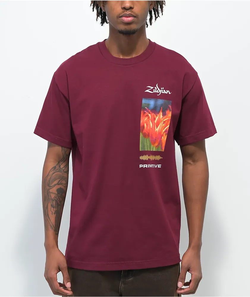 Primitive x Zildjian Field Day Maroon T-Shirt at Hamilton Place in