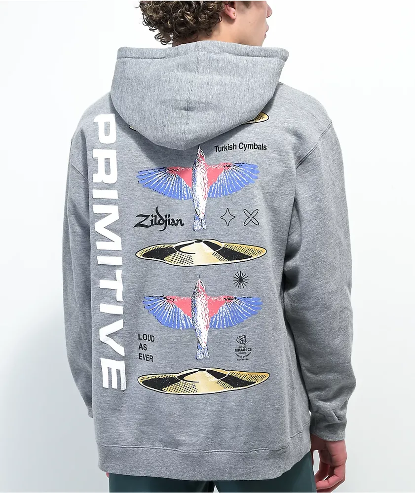 Primitive x Zildjian Flight Grey Hoodie MainPlace Mall