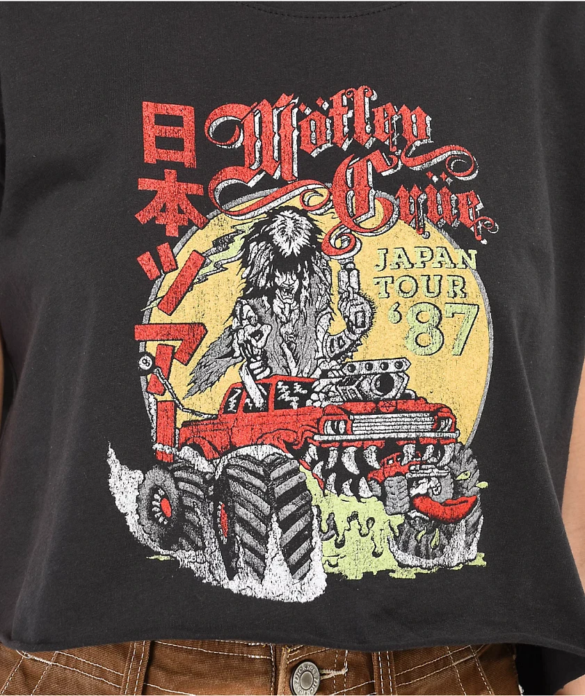 Prince Peter Motley Crue Japan Tour Black Crop T-Shirt | Liberty
