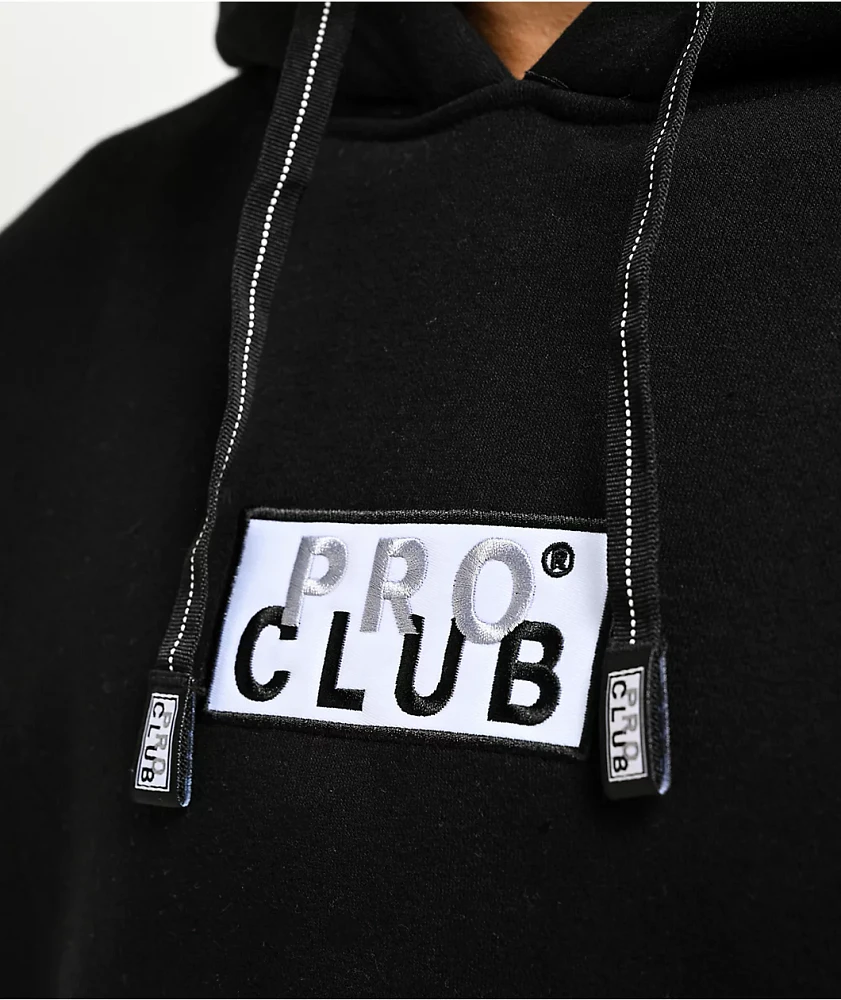Black pro club hoodie online