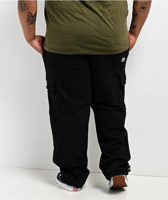 Pro Club Heavyweight Black Cargo Sweatpants | Vancouver Mall