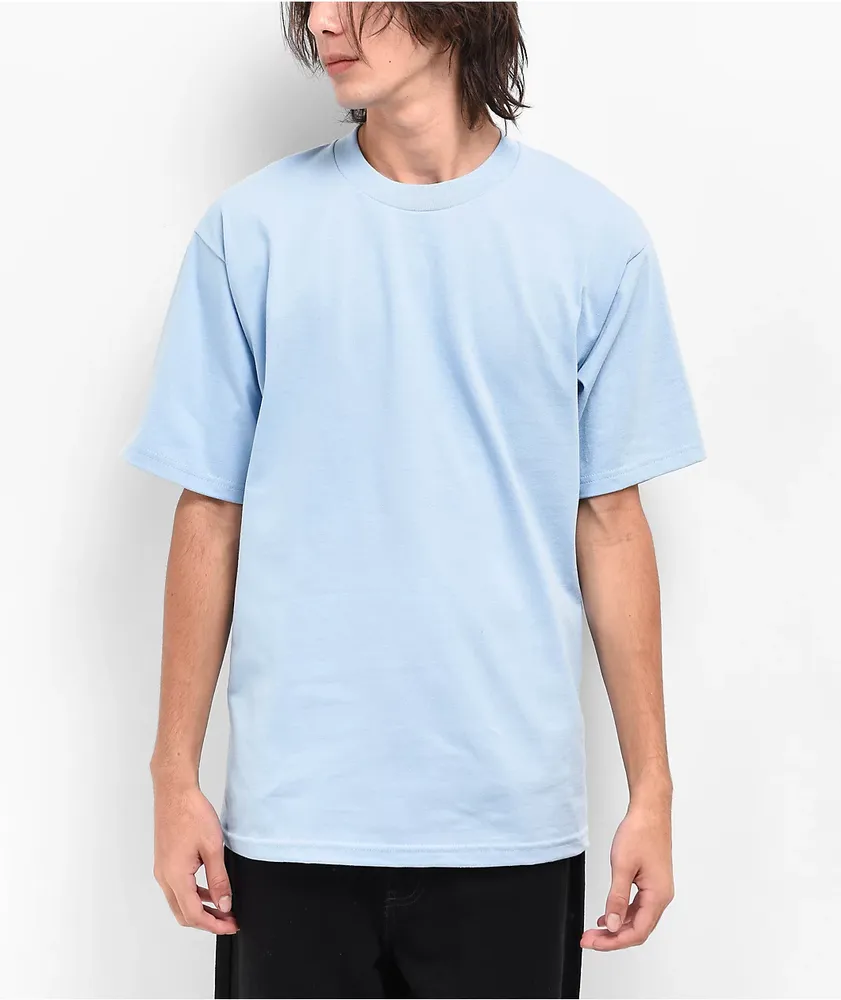 Sky blue oversized t shirt clearance