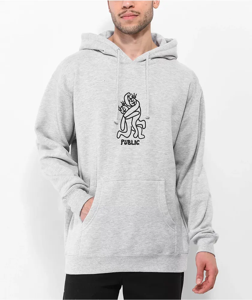 Large sales grey hoodie