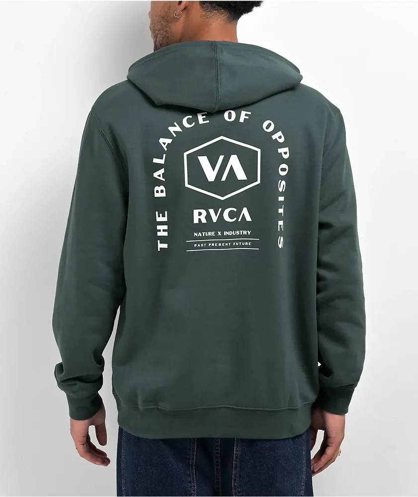 Rvca green hoodie sale