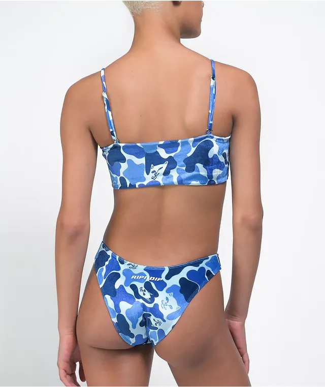 RIPNDIP Blue Camo High Leg Cheeky Bikini Bottom Hamilton Place