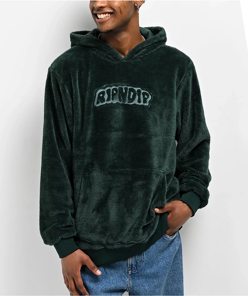 Green sherpa hoodie hot sale