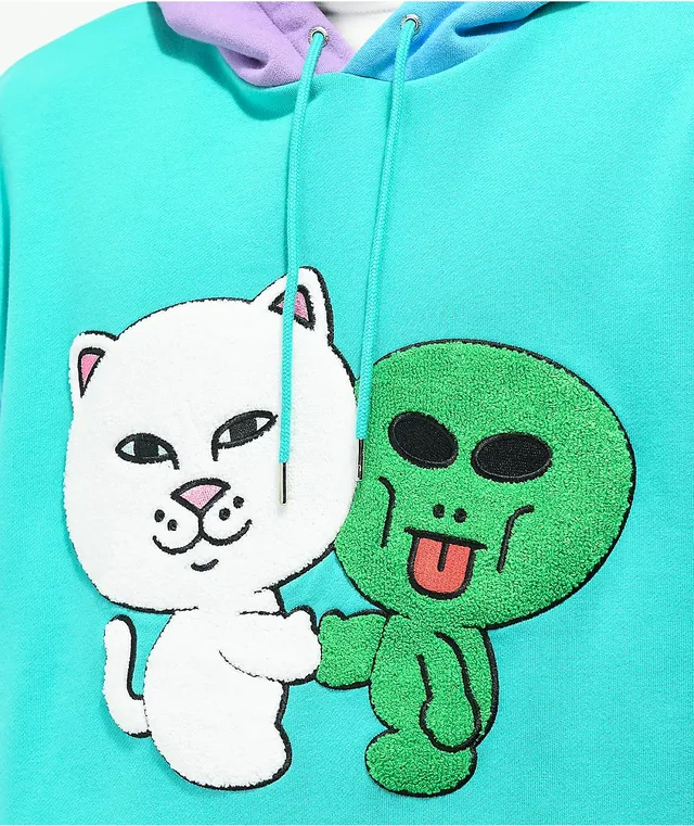 RIPNDIP Buddy System Colorblock Teal Hoodie CoolSprings Galleria