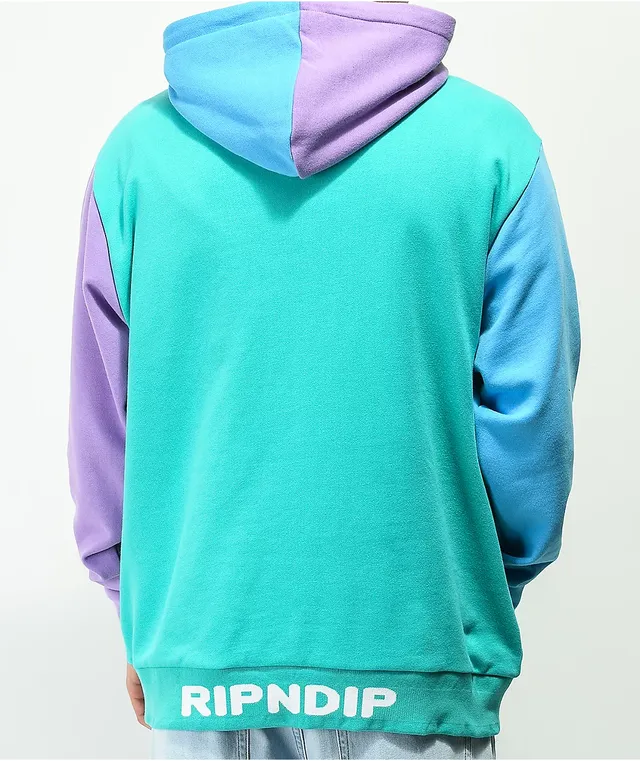 RIPNDIP Buddy System Colorblock Teal Hoodie CoolSprings Galleria