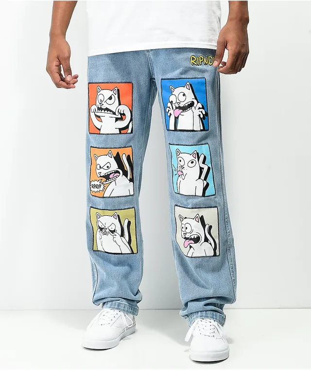 パンツ & fun rip stop unperfected pants RIPNDIP Frustration Blue Jeans at Foxvalley Mall in Aurora, IL