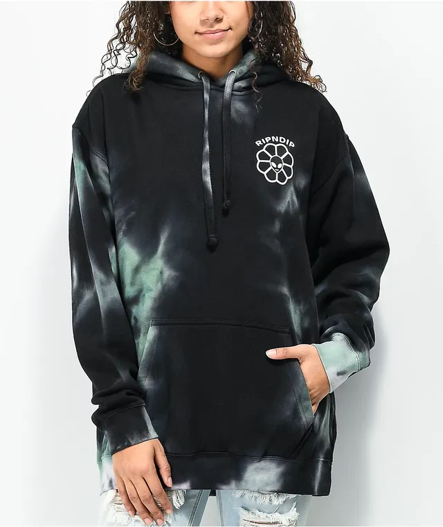 RIPNDIP Get a Grip Black Tie Dye Hoodie Vancouver Mall