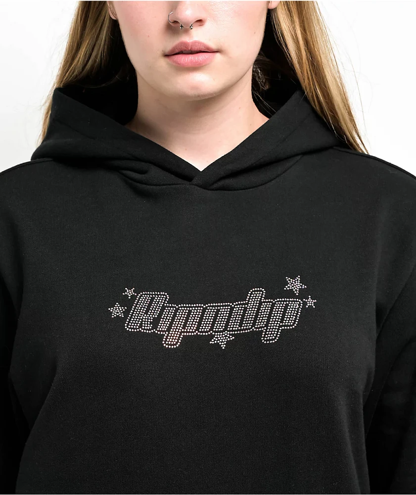RIPNDIP Kawaii Nerm Rhinestone Black Hoodie at Hamilton