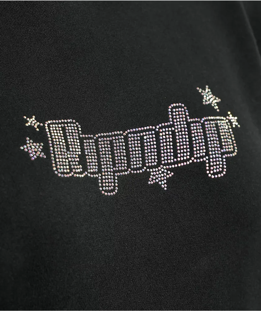 RIPNDIP Kawaii Nerm Rhinestone Black Hoodie at Hamilton Place in