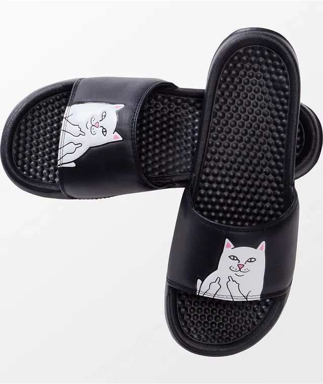 Ripndip lord nermal sale black slide sandals