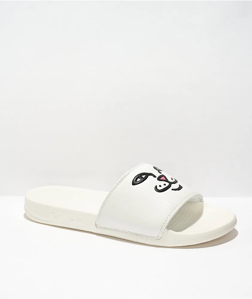 RIPNDIP Lord Nermal Faces White Slide Sandals Vancouver Mall