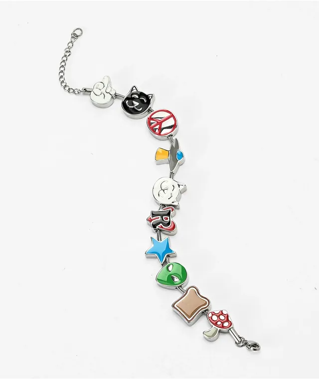 RIPNDIP Lucky Charms Silver Charm Bracelet Foxvalley Mall