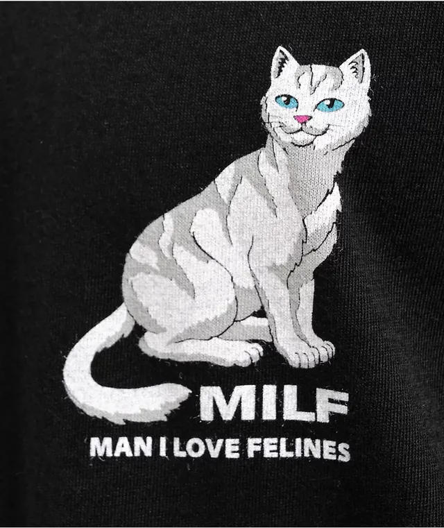 RIPNDIP Man I love Felines Black T-Shirt | MainPlace Mall