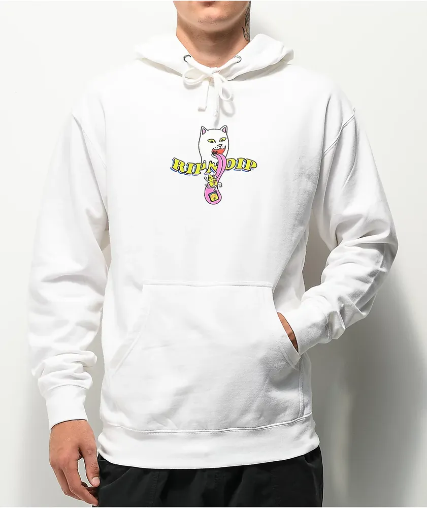White new arrivals ripndip hoodie