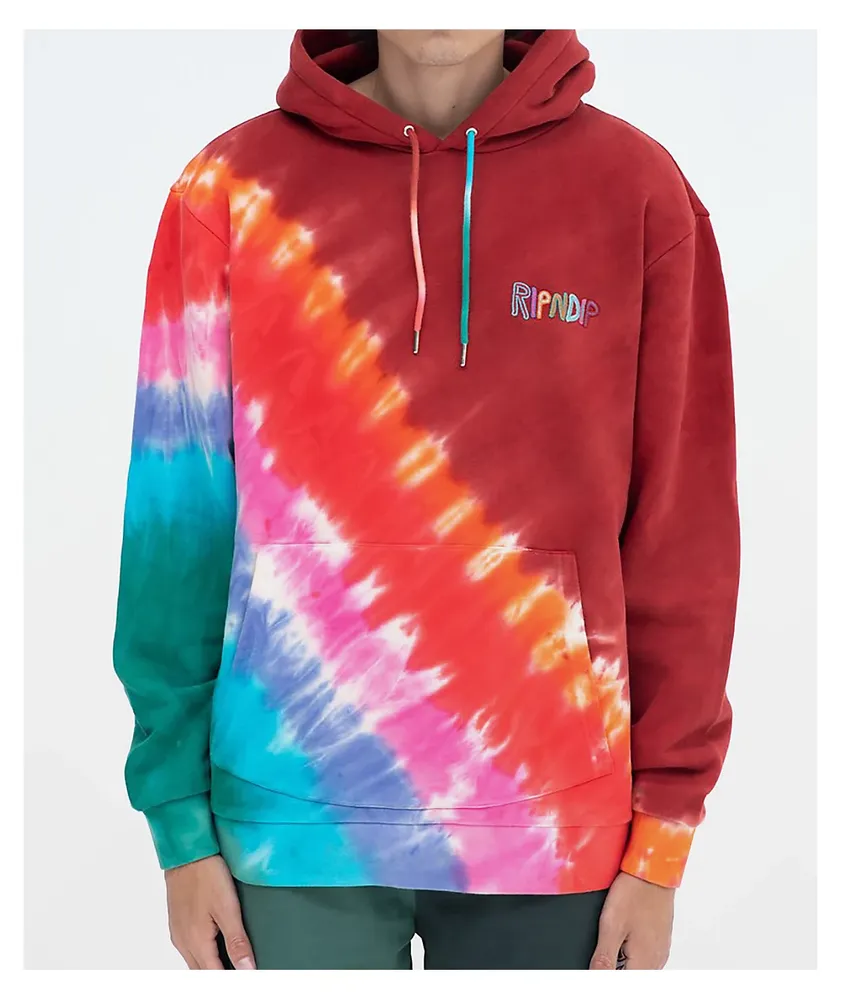 RIPNDIP OG Prisma Red Tie Dye Hoodie Willowbrook Shopping Centre