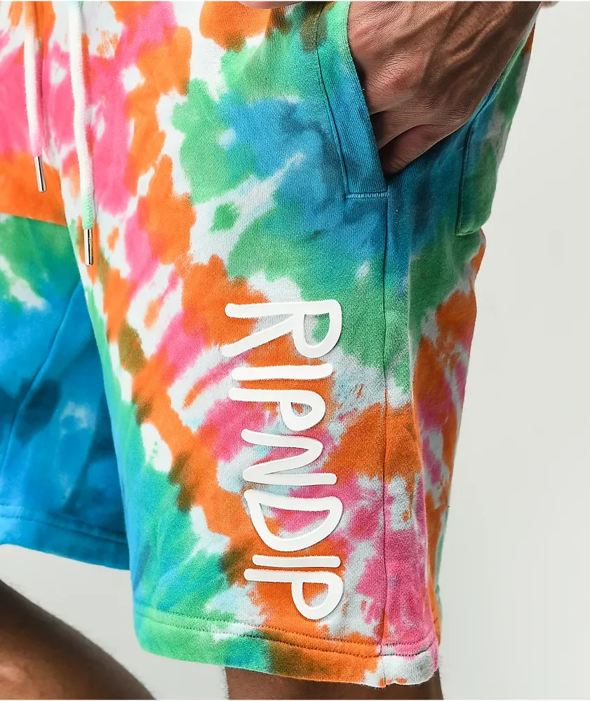 RIPNDIP OG Prisma Tie Dye Sweat Shorts | Arden Fair