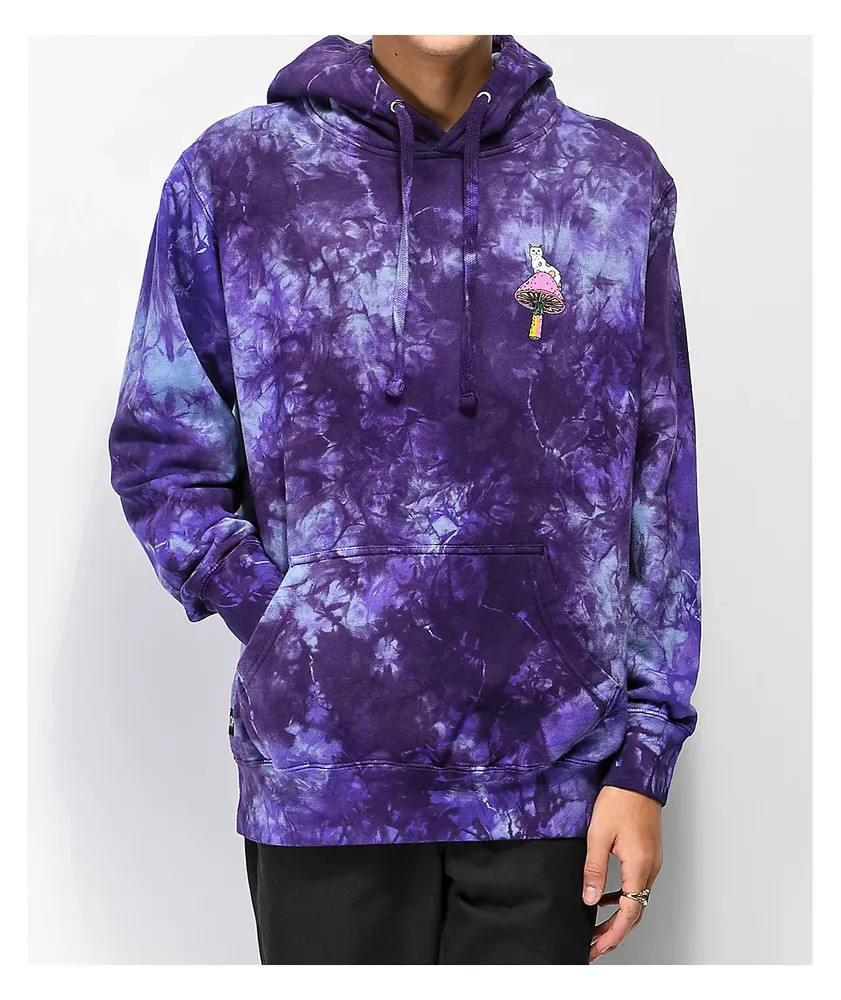 Purple tie on sale dye hoodie mens