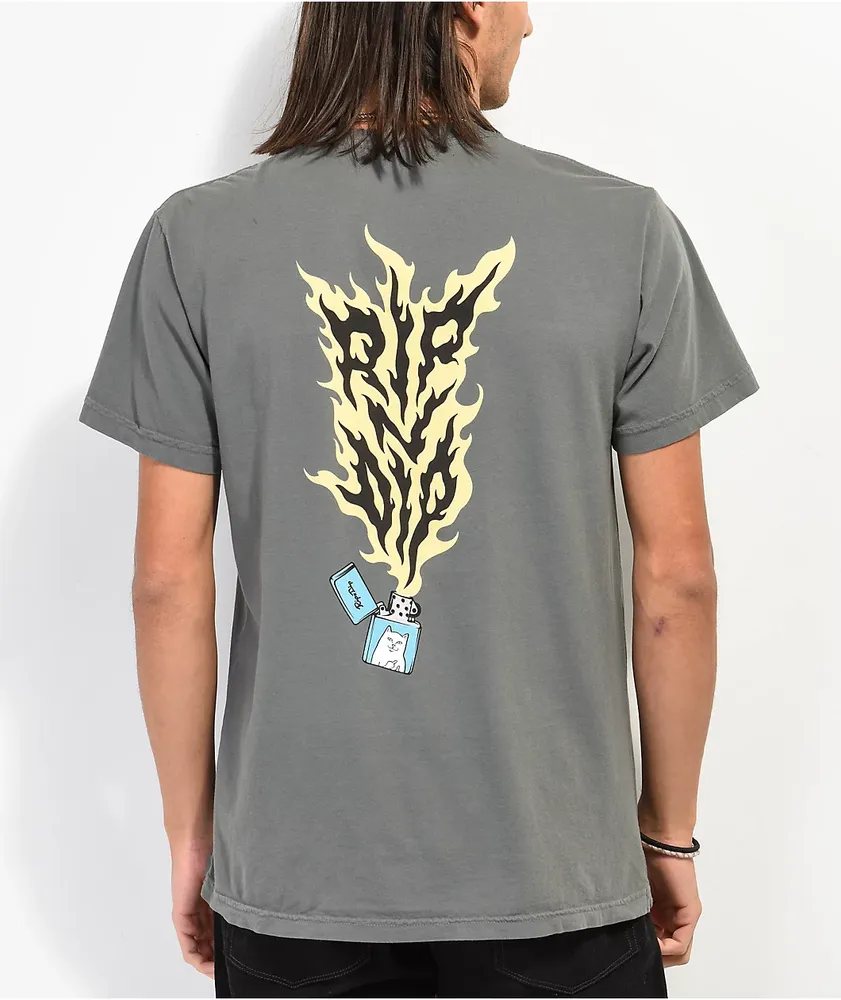 RIPNDIP RIPNLIT Charcoal T Shirt Hamilton Place