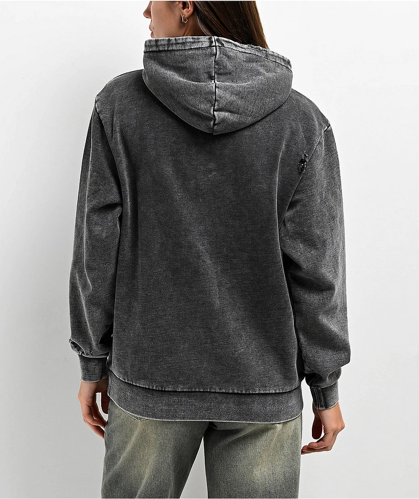 RIPNDIP Rockstar Black Wash Hoodie | Liberty Center RIPNDIP Rockstar Black Wash Hoodie | Liberty Center