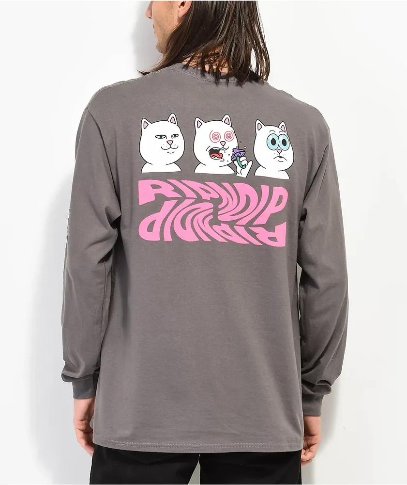 RIPNDIP Shroom Diet Charcoal Long Sleeve T Shirt CoolSprings