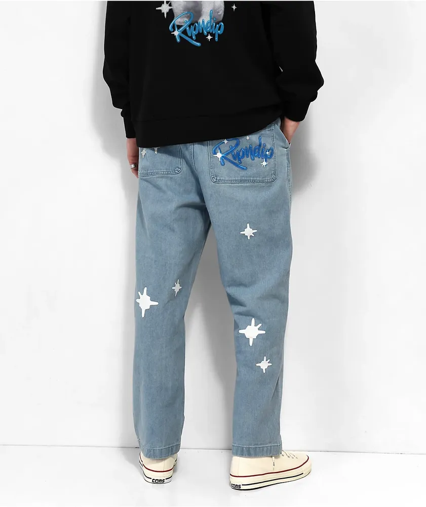 RIPNDIP Sprinkles Wide Leg Blue Denim Jeans | Coquitlam Centre