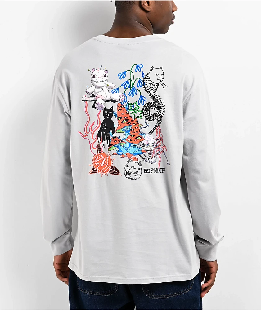 RIPNDIP Travis Grey Long Sleeve T-Shirt | MainPlace Mall