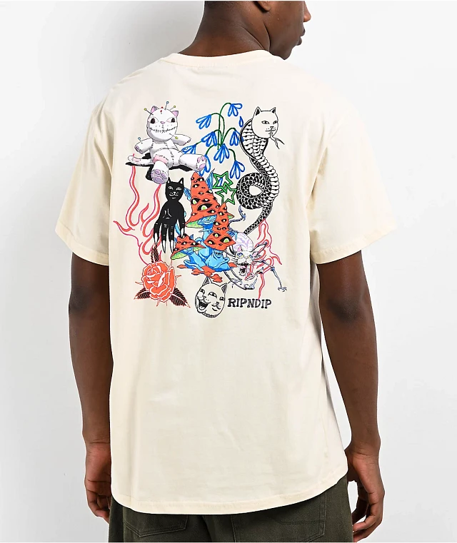 RIPNDIP Travis Natural T-Shirt | Arden Fair