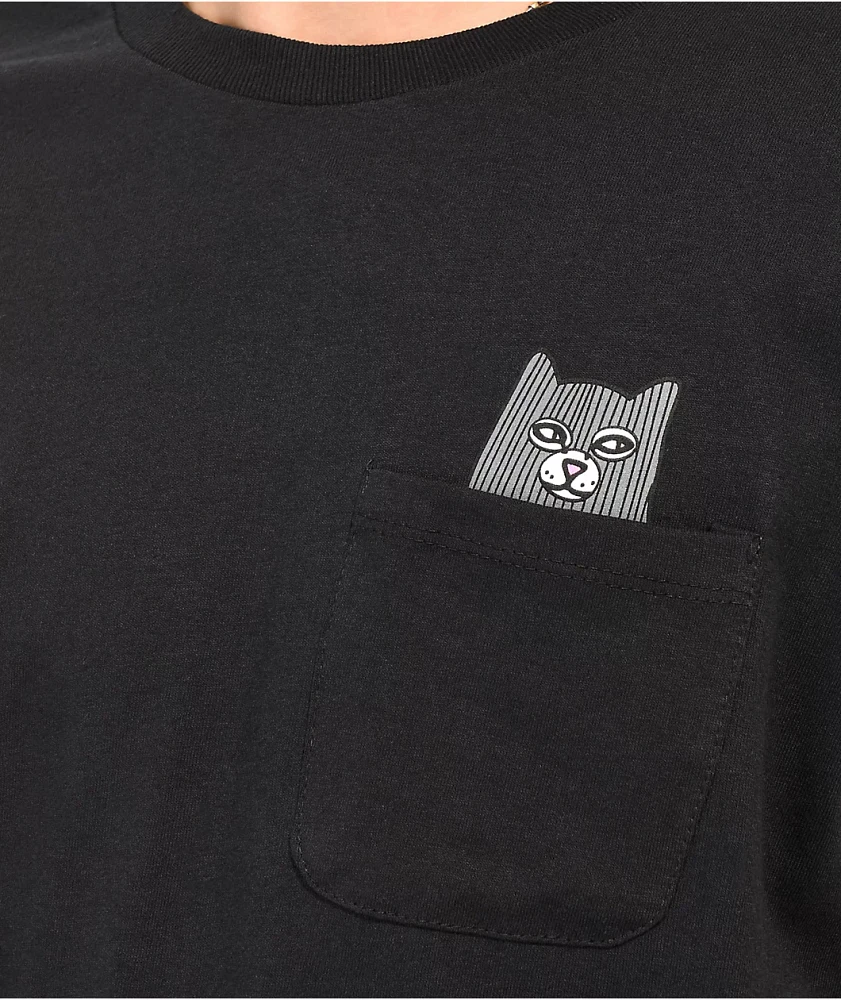 RIPNDIP x SUS BOY Black Pocket T-Shirt at Hamilton Place in