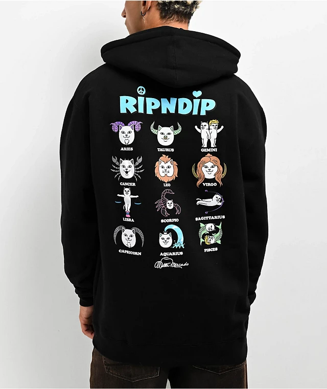 RIPNDIP x Walter Mercado Zodiac Black Hoodie | Arden Fair