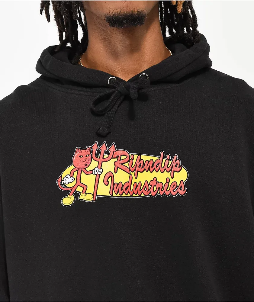 RIPNDIP x World Industries Black Hoodie | MainPlace Mall