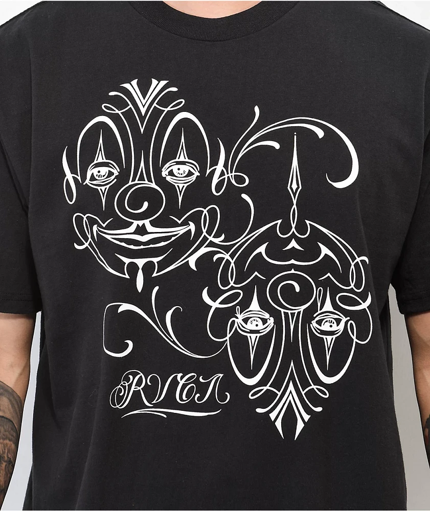 RVCA Mister Cartoon Clowns Black T-Shirt | Mission Valley