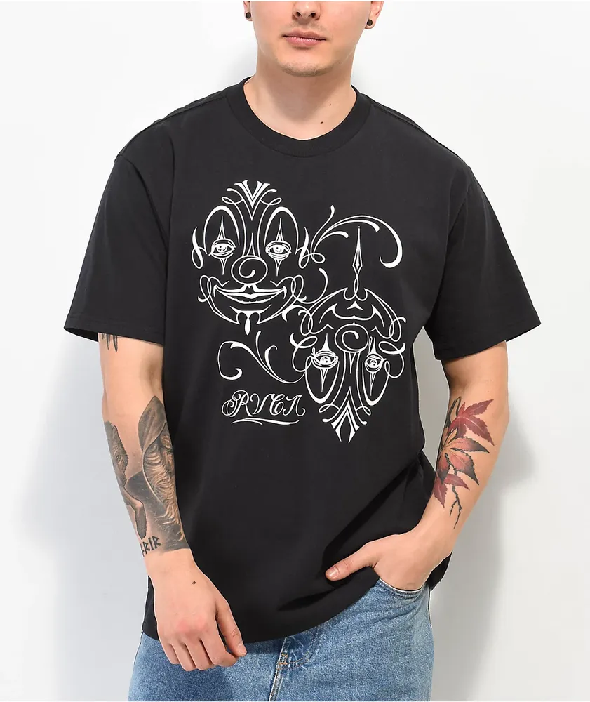 RVCA Mister Cartoon Clowns Black T-Shirt | Vancouver Mall