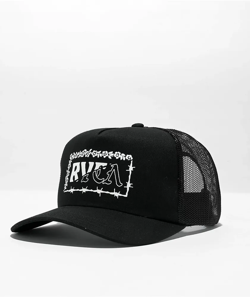 RVCA Overgrown Black Trucker Hat Pueblo Mall