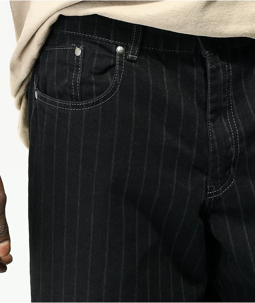 Black shop pinstripe jeans