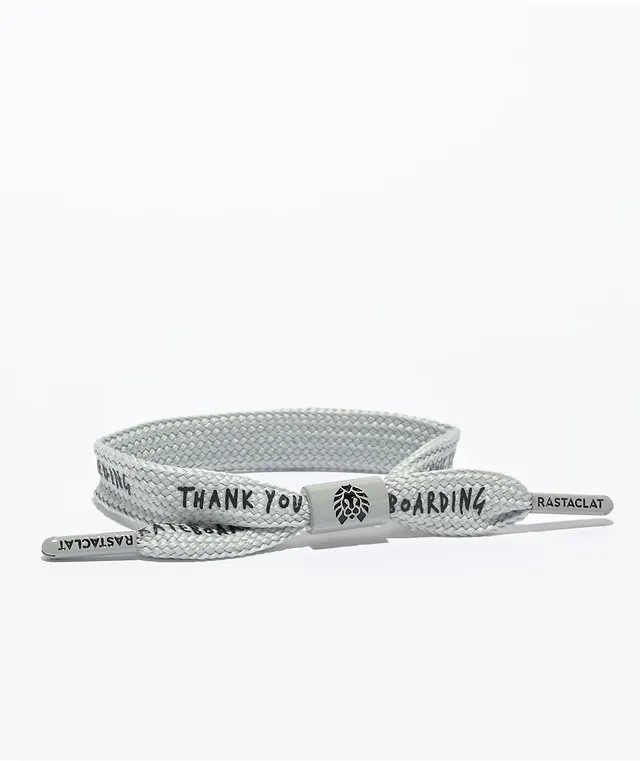 Rastaclat Thank You Skateboarding Grey Shoelace Bracelet