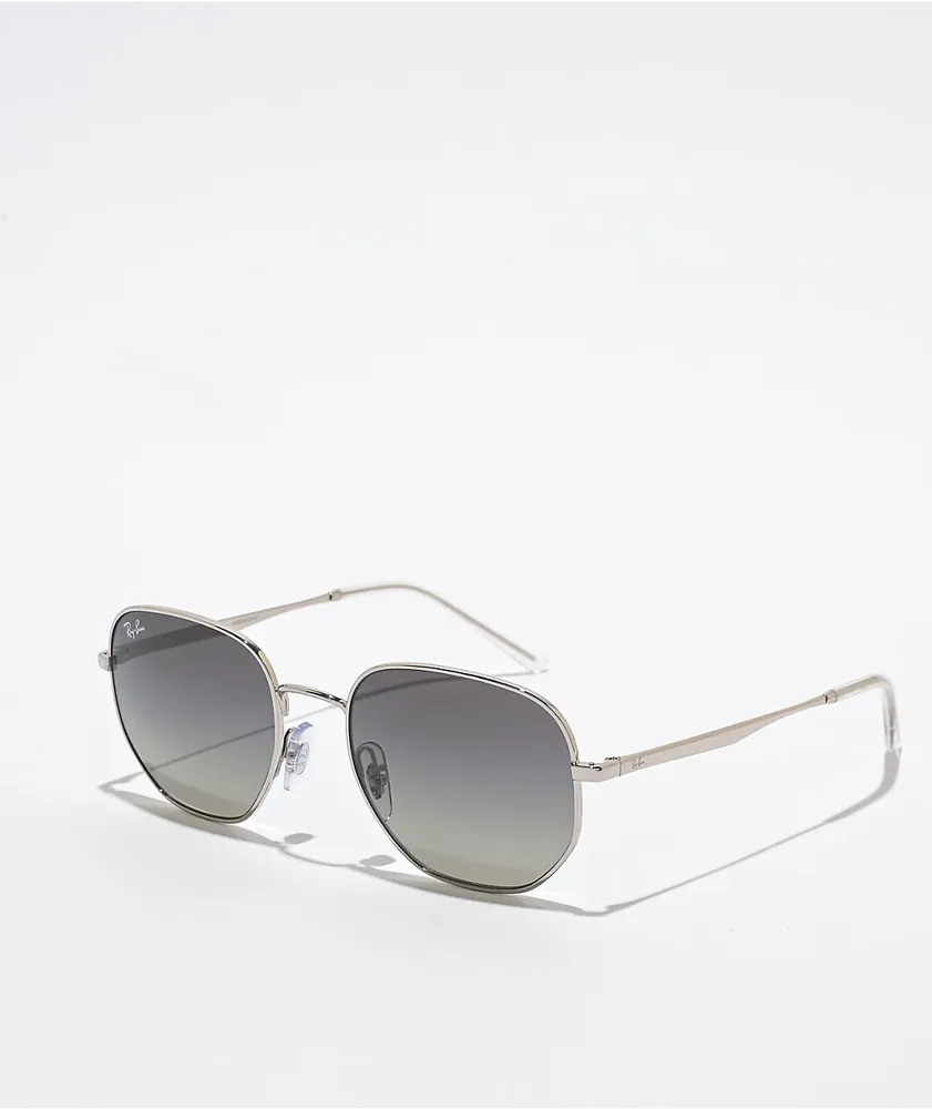 Ray ban hexagonal silver hot sale