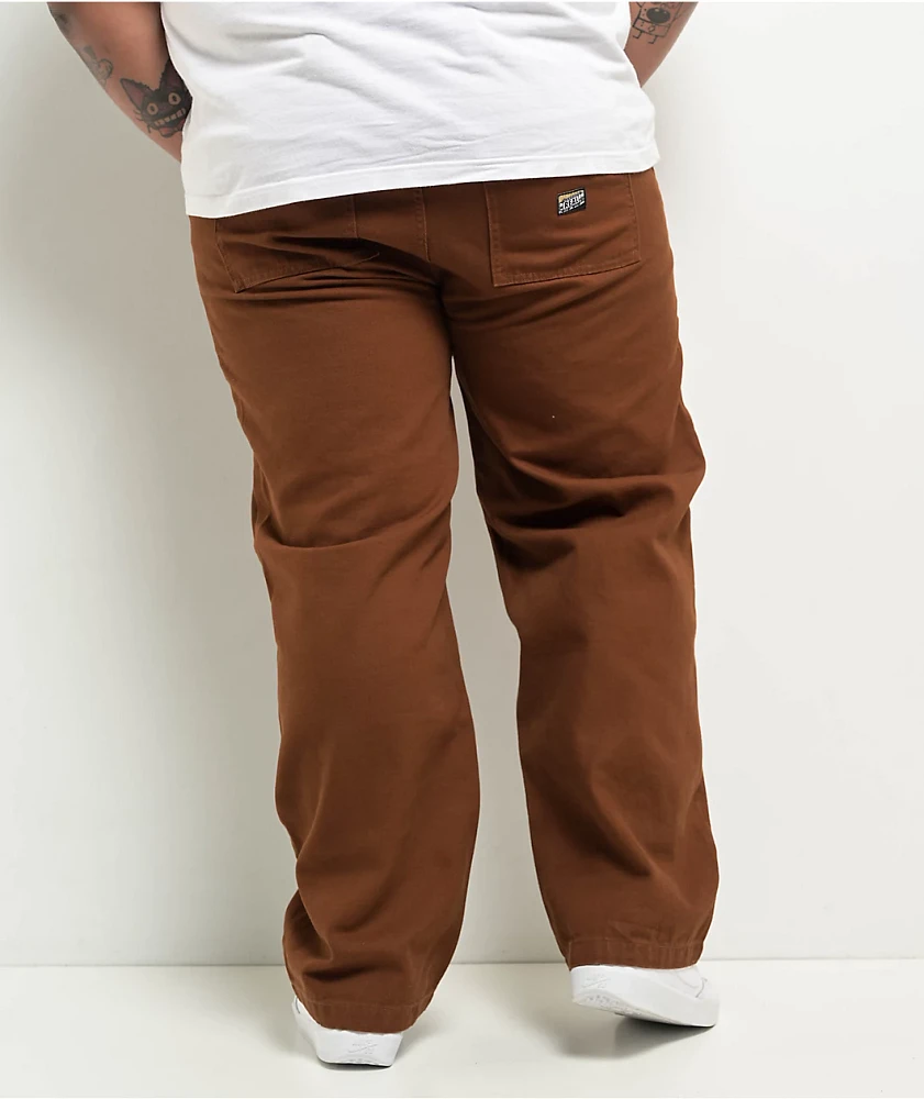 Real Tough Threads Double Knee Brown Loose Fit Pants | Liberty Center