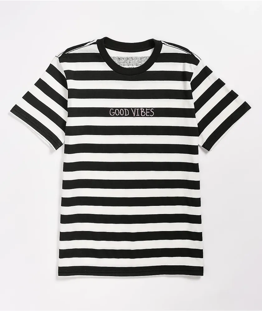 Youth black and white striped shirt online